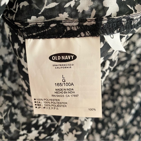 OLD NAVY • Semi-Sheer Floral Long Sleeve Top - Size L - Picture 12 of 16